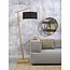 Good&Mojo Vloerlamp Andes bamboe eco linnen zwart