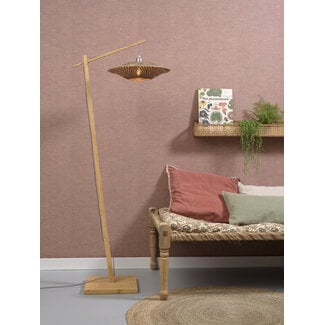 Good&Mojo Vloerlamp Bali bamboe naturel/zwart M