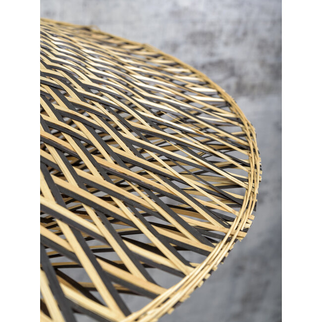 Good&Mojo Vloerlamp Bali bamboe naturel naturel/zwart M kap Ø44