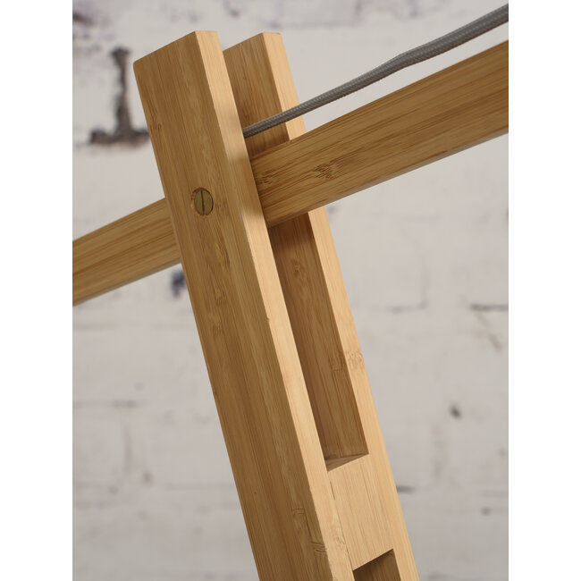 Good&Mojo Vloerlamp Bali bamboe naturel zwart naturel L Ø 60 cm