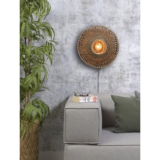 Good&Mojo Wandlamp Bali bamboe zwart/naturel S