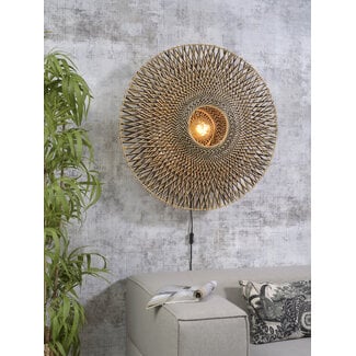 Good&Mojo Wandlamp Bali bamboe zwart/naturel L