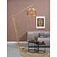 Good&Mojo Vloerlamp Bhutan L bamboe naturel –  kap zwart naturel Ø 40 cm