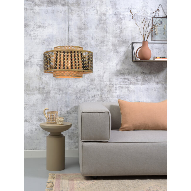 Good&Mojo Hanglamp Bhutan bamboe Ø 50 cm zwart naturel S