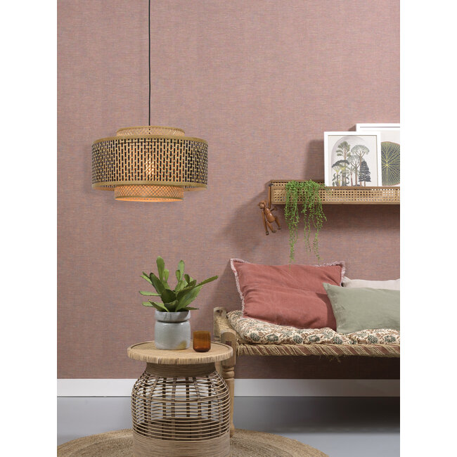 Good&Mojo Hanglamp Bhutan bamboe Ø 50 cm zwart naturel S