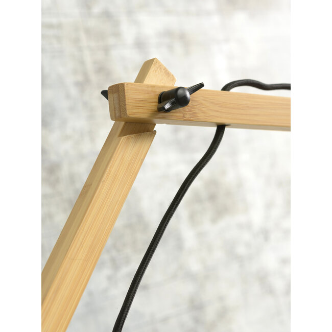 Good&Mojo Wandlamp Bhutan bamboe naturel Ø 50 zwart naturel L
