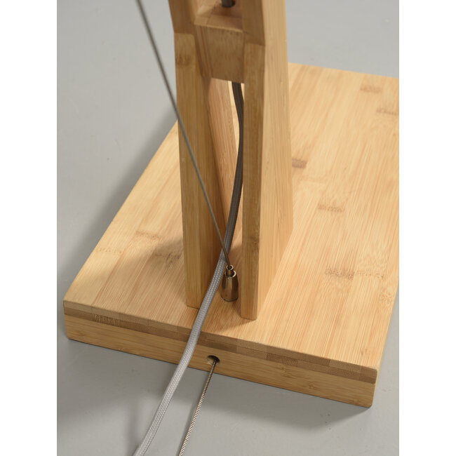 Good&Mojo Vloerlamp Bromo bamboe L naturel – kap Ø 60 naturel