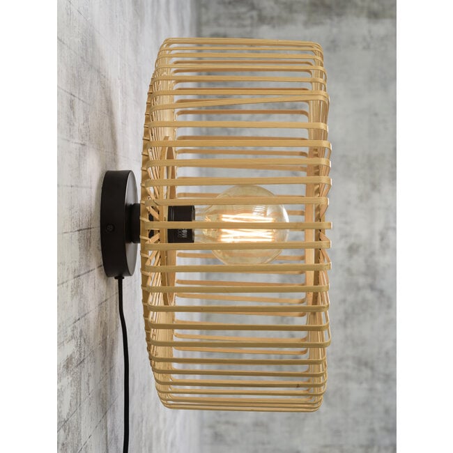 Good&Mojo Wandlamp Bromo bamboe Ø 40 naturel S van Good&Mojo