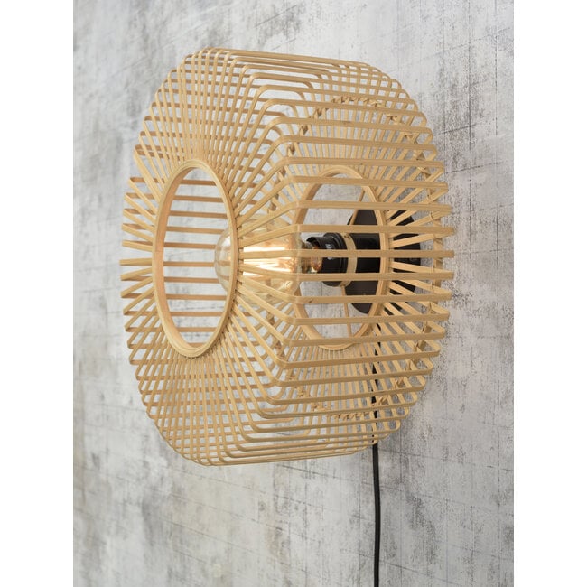 Good&Mojo Wandlamp Bromo bamboe Ø 40 naturel S van Good&Mojo