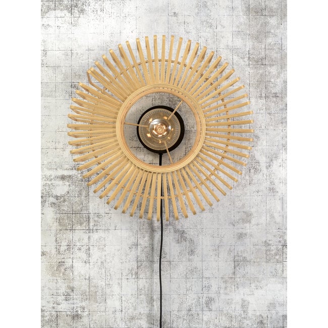 Good&Mojo Wandlamp Bromo bamboe Ø 40 naturel S van Good&Mojo