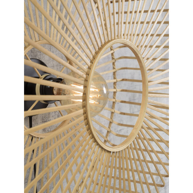 Good&Mojo Wandlamp Bromo bamboe Ø 60 naturel L - Good&Mojo