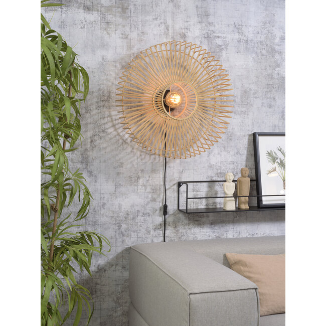 Good&Mojo Wandlamp Bromo bamboe Ø 60 naturel L - Good&Mojo