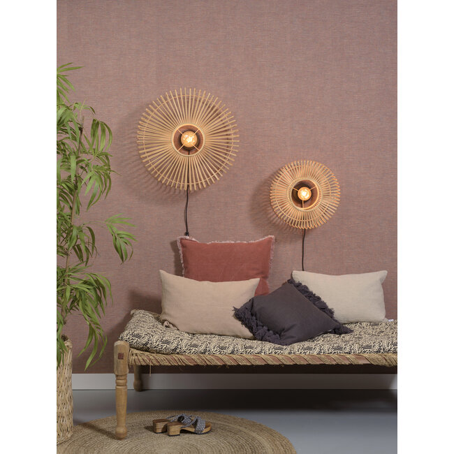 Good&Mojo Wandlamp Bromo bamboe Ø 60 naturel L