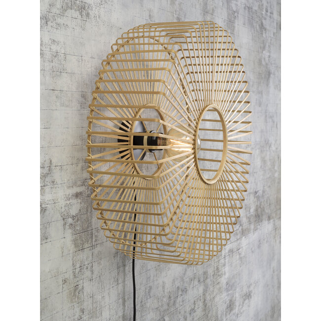 Good&Mojo Wandlamp Bromo bamboe Ø 60 naturel L - Good&Mojo