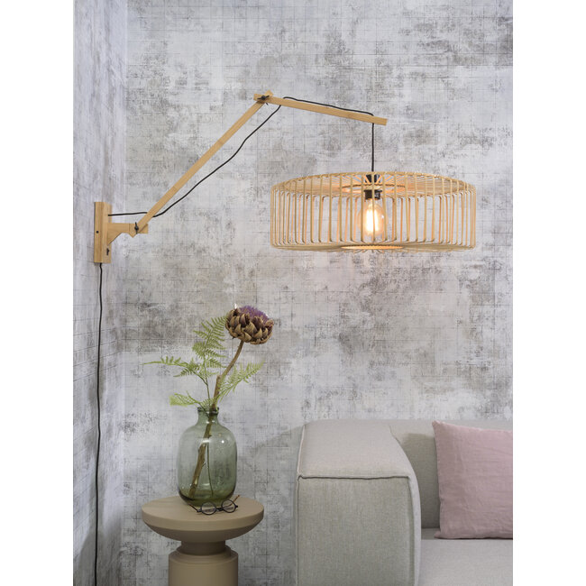 Good&Mojo Wandlamp Bromo bamboe naturel Ø 60 cm - Good&Mojo