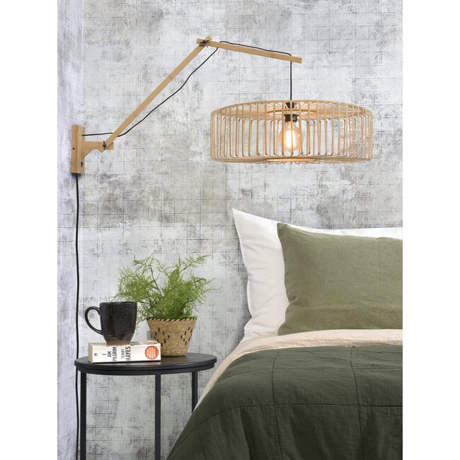 Good&Mojo Wandlamp Bromo bamboe naturel Ø 60 cm - Good&Mojo
