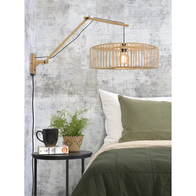 Good&Mojo Wandlamp Bromo bamboe naturel Ø 60 naturel L