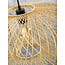 Good&Mojo Vloerlamp Cango bamboe zwart S 176 cm kap Ø 60 naturel