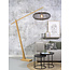 Good&Mojo Vloerlamp Cango bamboe naturel L 207cm kap Ø 60 zwart