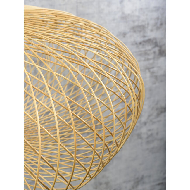 Good&Mojo Vloerlamp Cango bamboe naturel L 207cm kap Ø 60 naturel