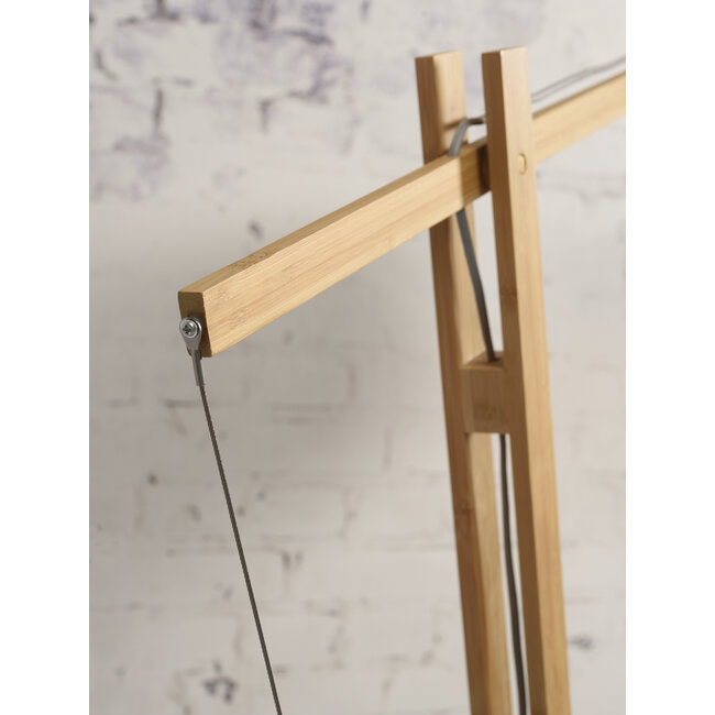 Good&Mojo Vloerlamp Cango bamboe naturel L 207cm kap Ø 60 naturel