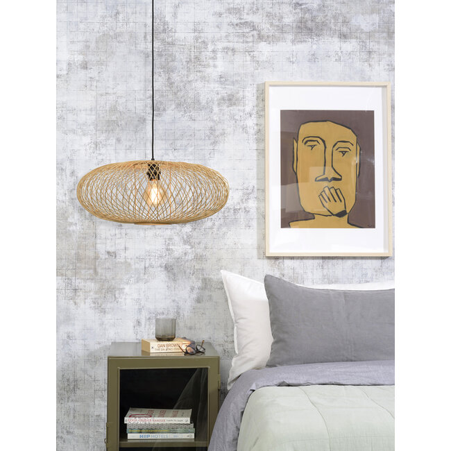 Good&Mojo Hanglamp Cango bamboe ellips dia.60x25cm naturel