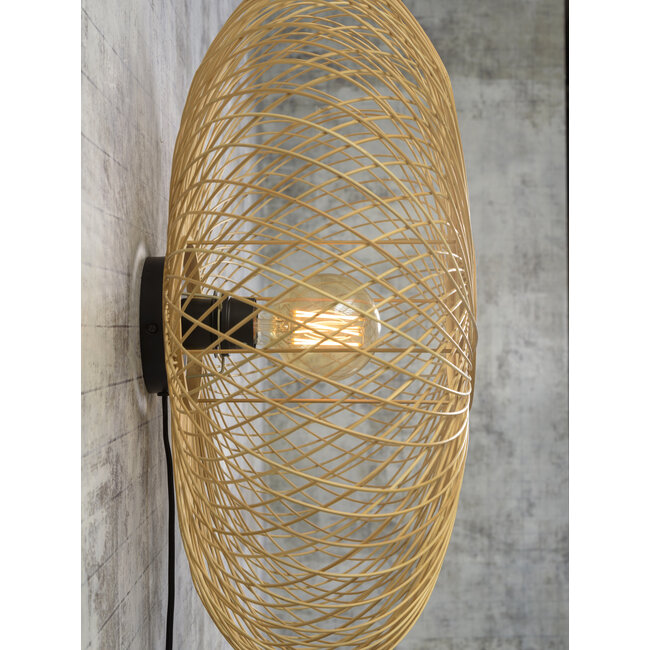 Good&Mojo Wandlamp Cango bamboe ellips dia.60x25cm naturel