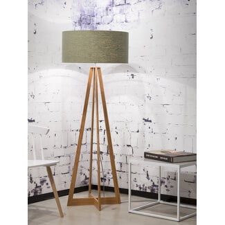 Good&Mojo Vloerlamp Bamboe Everest Linnen Green Forest