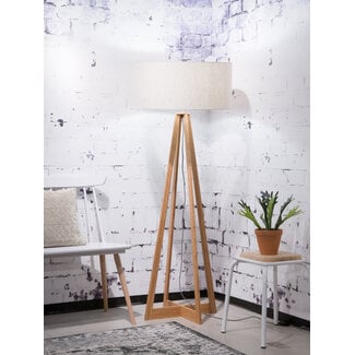Good&Mojo Vloerlamp Bamboe Everest Linnen Licht