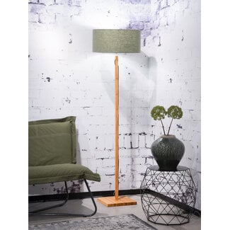 Good&Mojo Vloerlamp Fuji bamboe eco linnen green forest