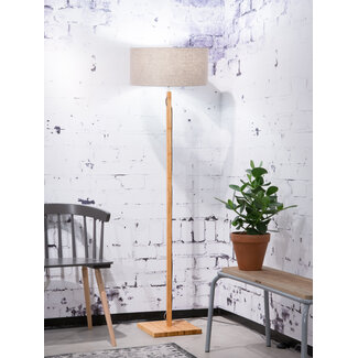Good&Mojo Vloerlamp Fuji bamboe eco linnen donker