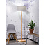 Good&Mojo Vloerlamp Fuji bamboe eco linnen lichtgrijs