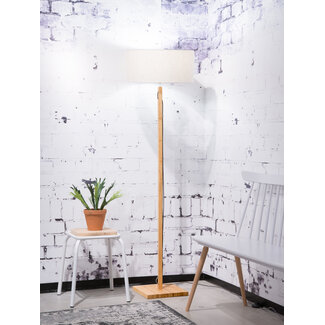 Good&Mojo Vloerlamp Fuji bamboe eco linnen licht