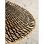 Good&Mojo Vloerlamp Kalimantan zw. h.176cm/kap horiz. 60x15cm zw/nat.