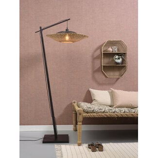 Good&Mojo Vloerlamp Kalimantan Zwart/Naturel - 176cm