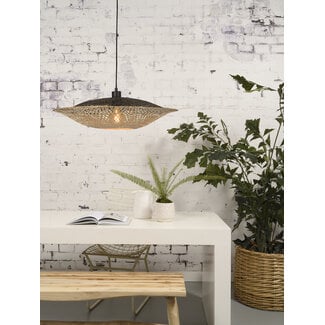 Good&Mojo Hanglamp Kalimantan bamboe plat Ø60 cm
