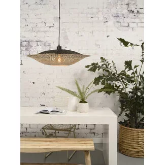 Good&Mojo Hanglamp Kalimantan bamboe plat Ø60 M