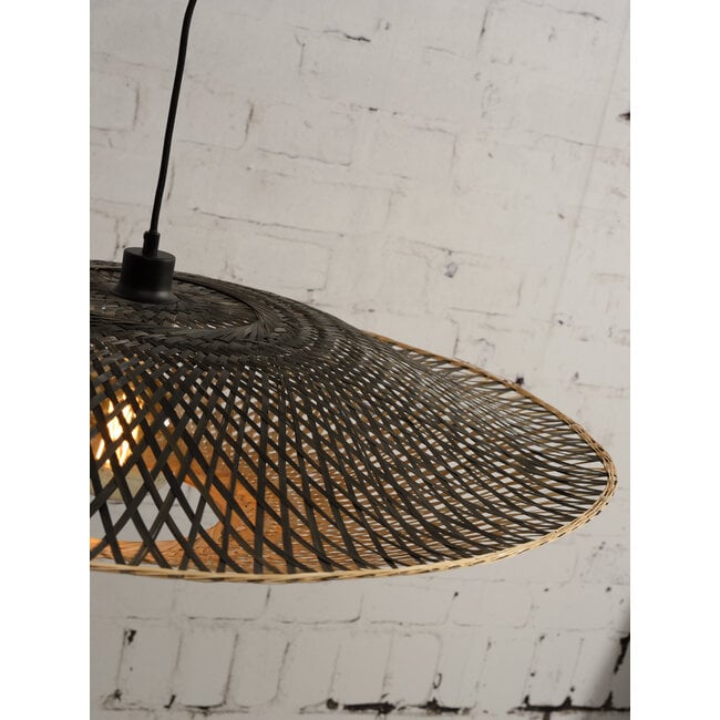 Good&Mojo Hanglamp Kalimantan bamboe plat Ø87 L