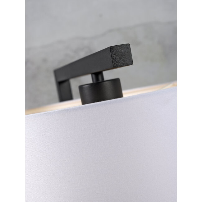 it's about RoMi Vloerlamp ijzer/zwart Boston wit