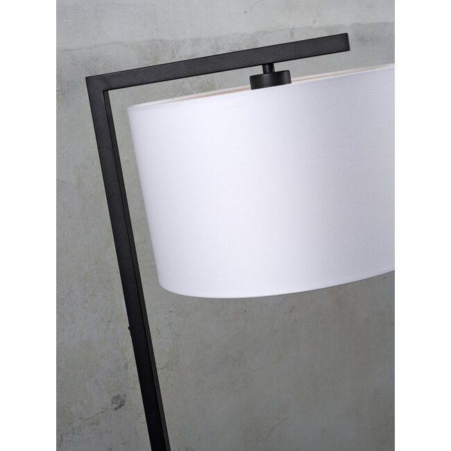it's about RoMi Vloerlamp ijzer/zwart Boston wit