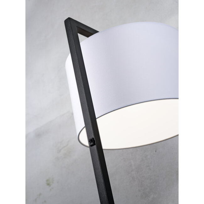 it's about RoMi Vloerlamp ijzer/zwart Boston wit