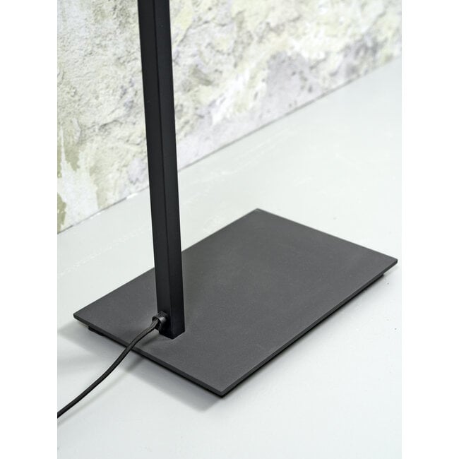 it's about RoMi Vloerlamp ijzer/zwart Boston donker linnen