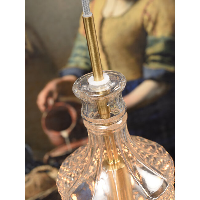it's about RoMi Hanglamp glas Brussels Ø 13 transparant/goud rechtvormig