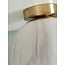 it's about RoMi Plafonniere glas/ijzer Carrara bol wit marmerprint/goud S