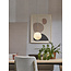 it's about RoMi Hanglamp glas/ijzer Carrara bol wit marmerprint/goud  S