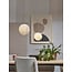 it's about RoMi Hanglamp glas/ijzer Carrara bol wit marmerprint/goud  S