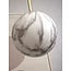 it's about RoMi Hanglamp glas/ijzer Carrara bol wit marmerprint/goud M