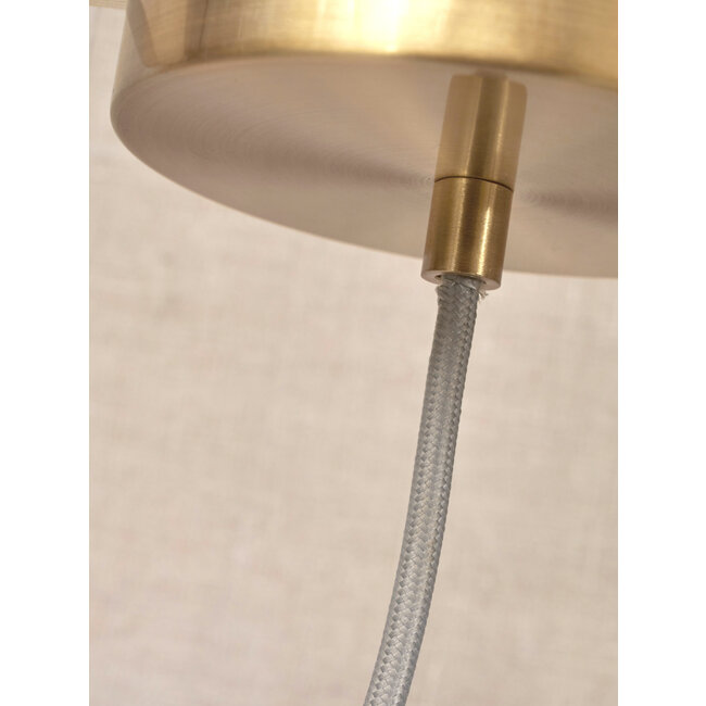 it's about RoMi Hanglamp glas/ijzer Carrara bol wit marmerprint/goud M