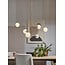 it's about RoMi Hanglamp glas/ijzer Carrara 3-arm met 6 bollen wit marmerprint/goud