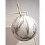 it's about RoMi Hanglamp glas/ijzer Carrara bol wit marmerprint/goud L